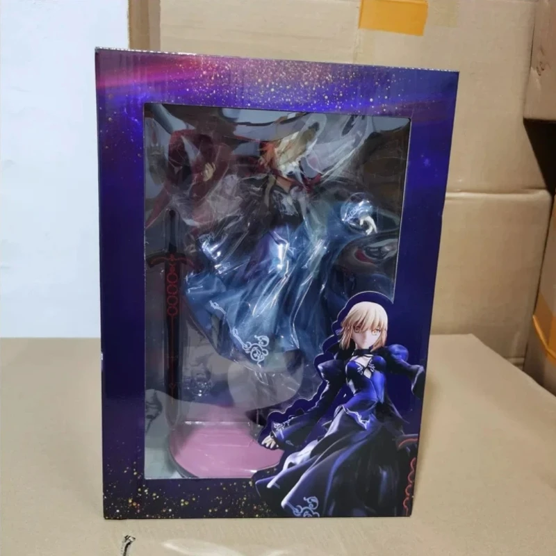 Фото Фигурка Fate Saber Alter в черном платье, коллекционная модель из ПВХ, украшение для компьютерного корпуса и рабочего стола, для взрослых коллекционеров №2