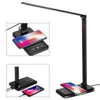 led desk lamp wireless phone charger folding adjustable night light stepless dimmable phone charging multifunction table lamp