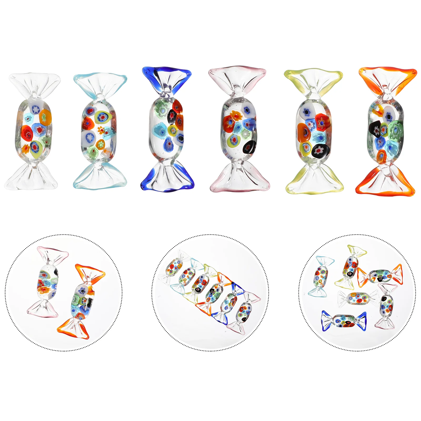 

Candy Ornaments Table Wedding Cane Decor Figure Artwork Blow Figurine Vintagecrystal Blown Scatter Centerpieces