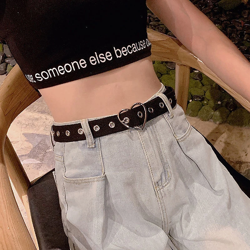 Ремень унисекс из металлического сплава с квадратной круглой пряжкой