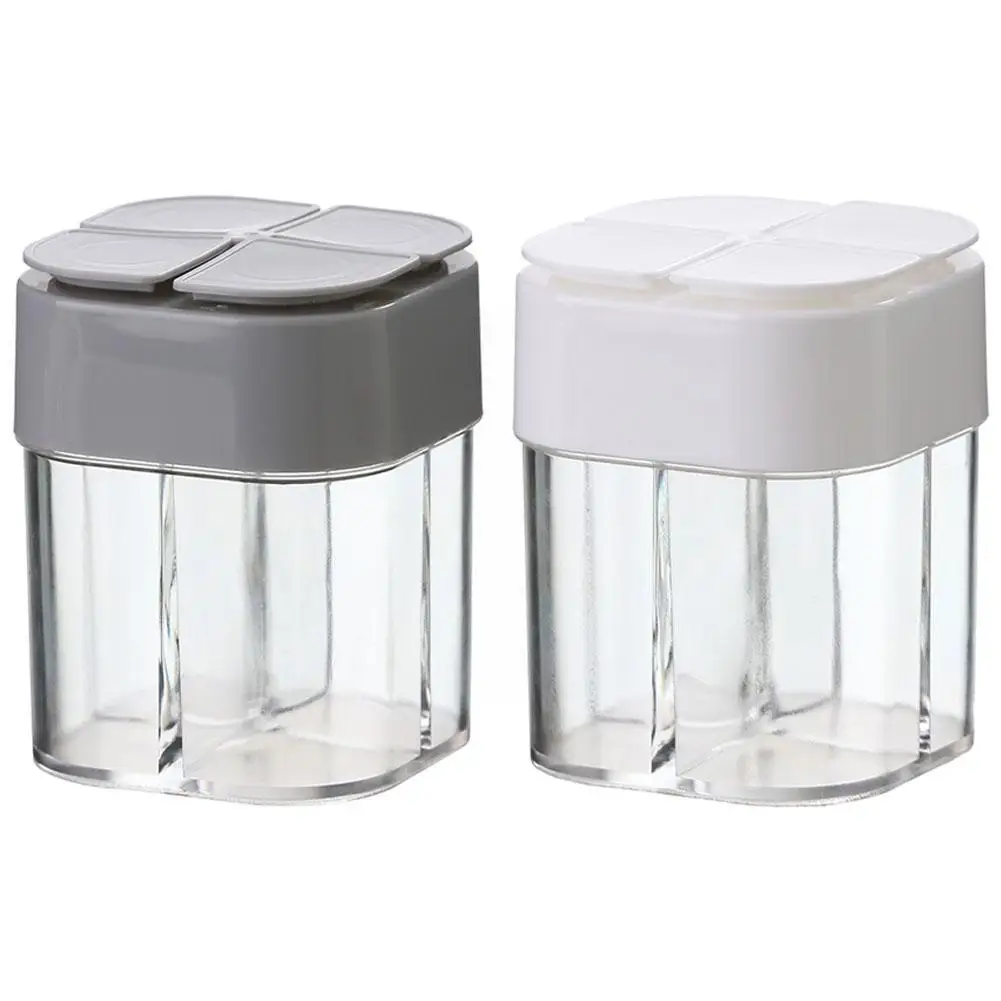 

Seasoning Bottle Salt And Pepper Shaker Transparent Container 4 Seasoning 1 Camping With In BBQ Dispenser Jar Spice Glass L L0M6