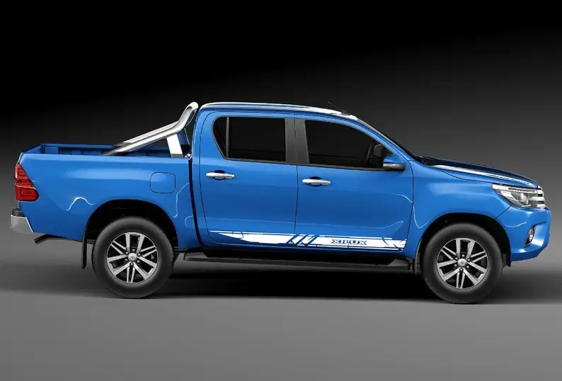 

Rear Vinyl Decal Side Bed Sticker Graphics Kit Compatible with Hilux