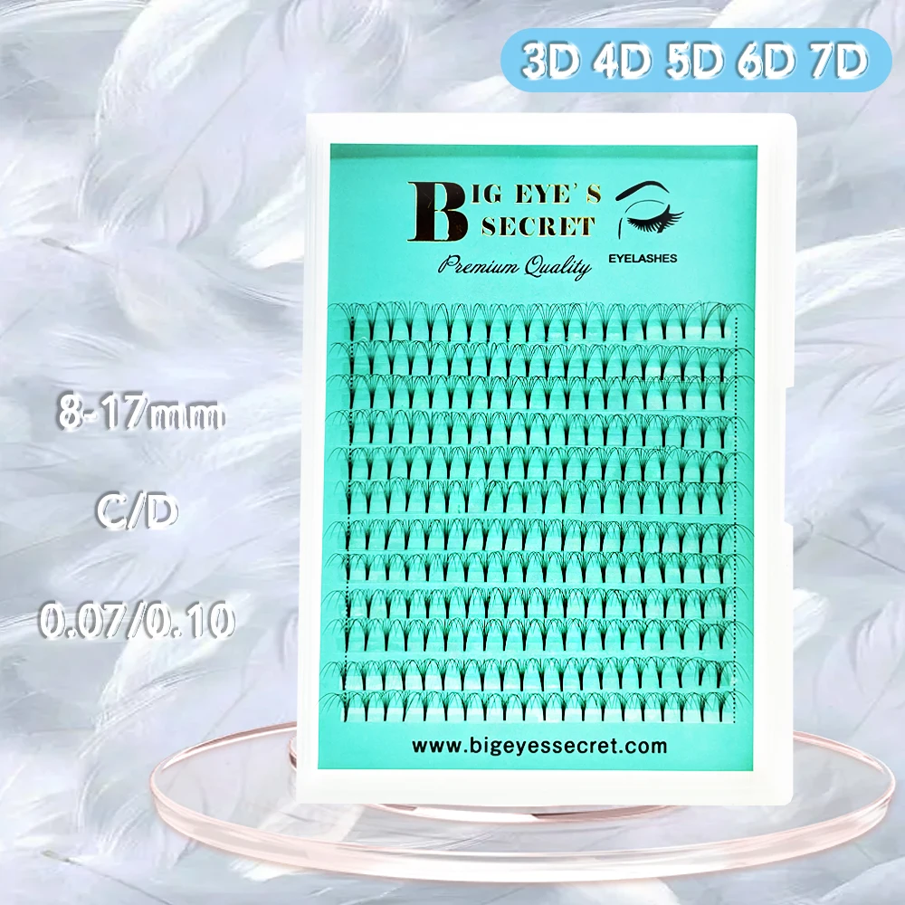 

Накладные ресницы Big Eye's Secret, накладные ресницы с коротким стержнем, накладные ресницы для макияжа, русский объем