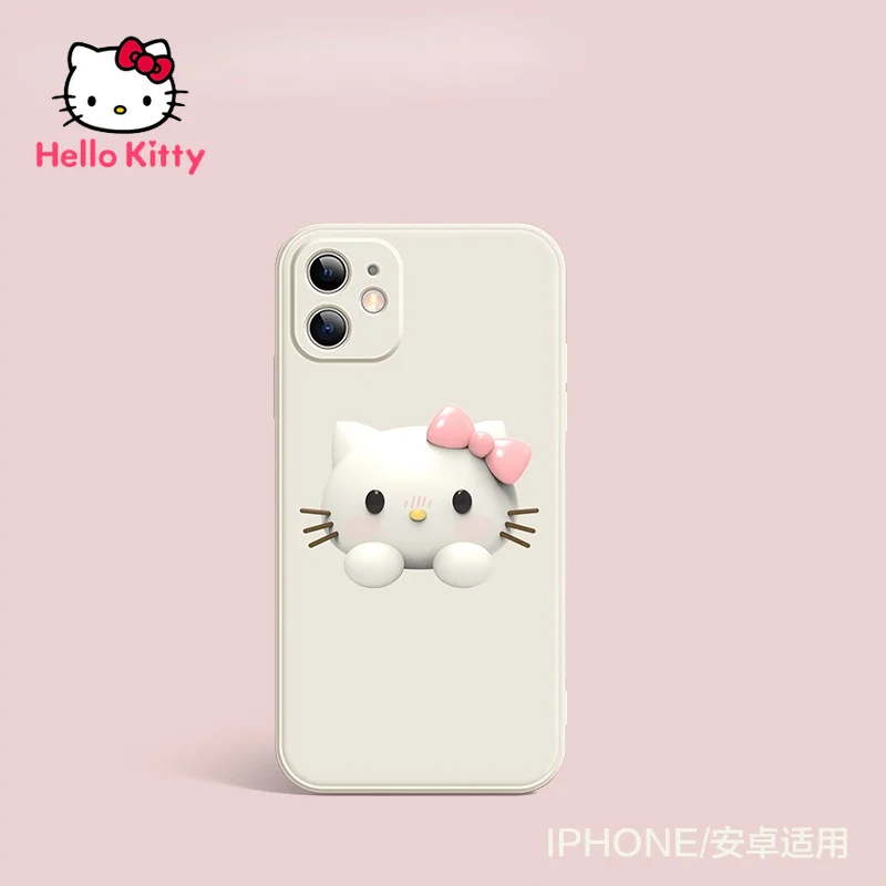 

Hello Kitty for IPhone 7/8P/X/XR/XS/XSMAX/11/12Pro/12mini Silicone Anti-slip and Drop-resistant Mobile Phone Case