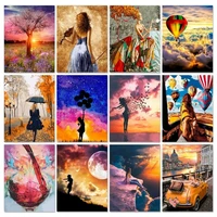 ruopoty painting by numbers paint balloon diy canvas picture hand painted oil painting girl adults crafts home decoration