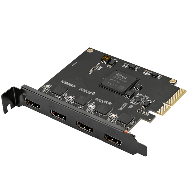 

Quad HDM-Compatible Video Capture Card PCI-E X4 Interface Multi-Channel Live Streaming AI Recognition Collection Box
