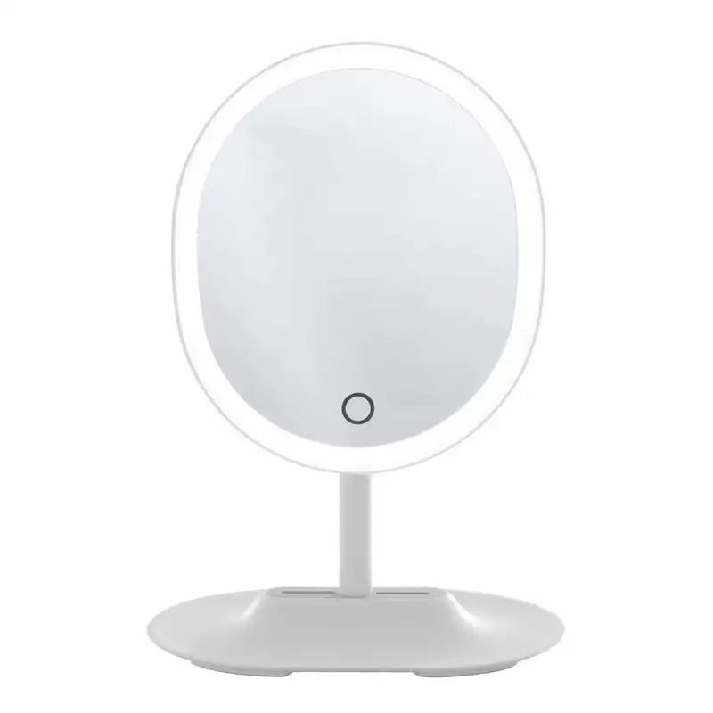 

LED Lighted Countertop Mirror. Freestanding Mirror. 12" H x 7.5" W x 5.5" D