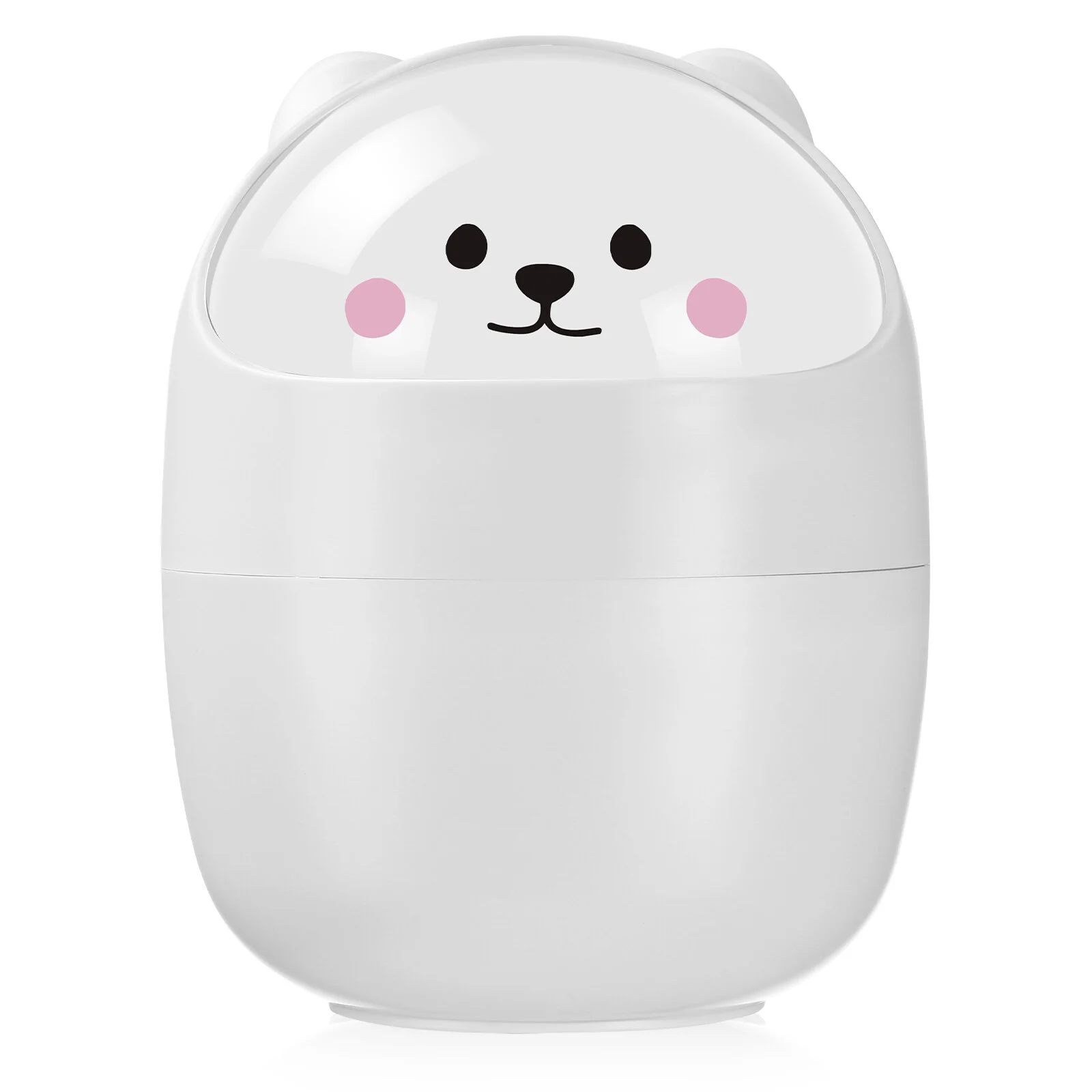

Desktop Trash Can Cartoon Table Garbage Storage Can Desktop Wastebasket with Lid Small Office Countertop Garbage Can for Home