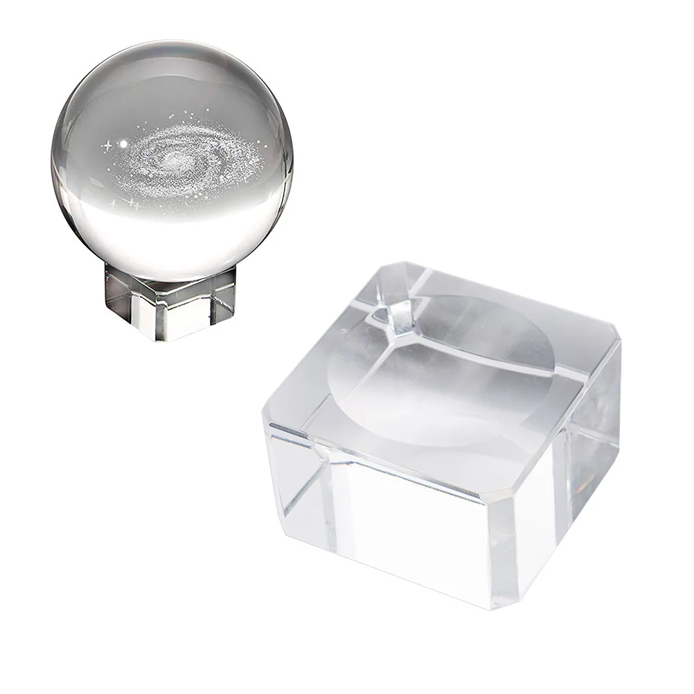 

Clear Display Shelf Crystal Sphere Stand Craft Show Display Stands Crystal Holder Egg Holders Glass Blocks Crafts Hole Marble