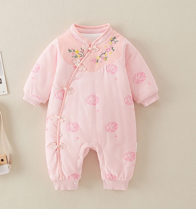 Одежда для новорожденных осенне-зимний тонкий хлопковый комбинезон маленьких