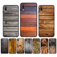 wood grain phone case case for oppo reno realme c3 6pro cover for vivo y91c y17 y19 funda capa