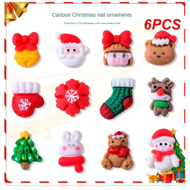 

6 шт. полимерная дрель для ногтей, смола, создает живую и интересную праздничную атмосферу, рождественские подарки, модные тенденции, полная удовольствия