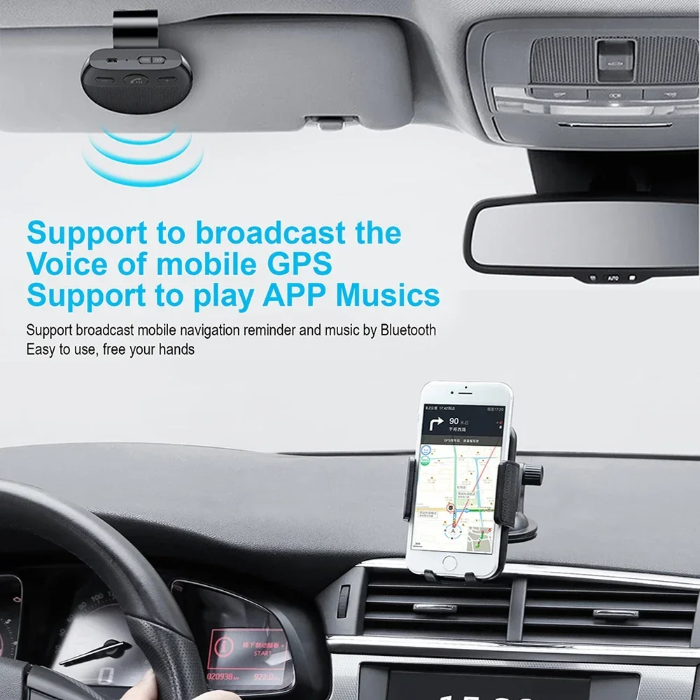 YABA Беспроводные автомобильные Bluetooth-колонки Громкая связь Bluetooth Солнцезащитный