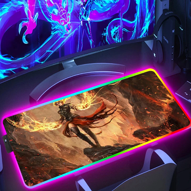 Большой коврик для мыши Rgb M-Magic, геймпад, подсветка, Настольная ...