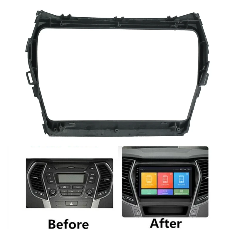 2 Din Автомобильная радиоустановка Fascia Для Hyundai IX45 / SANTA FE 15-18 DVD стерео Рамка адаптер