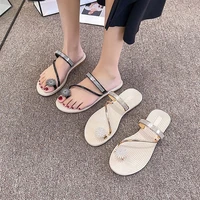fashion rhinestone set toe sandals and slippers womens summer casual comfortable slides women shoes for women slippers women