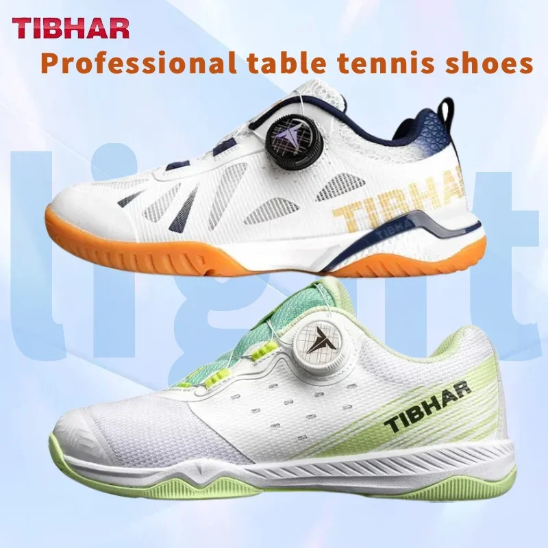 Фото Новые теннисные кроссовки TIBHAR Straight Button, профессиональная спортивная обувь для настольного тенниса, противоскользящие и дышащие. №1