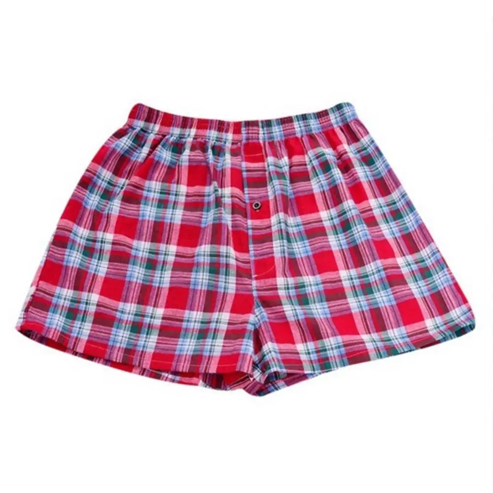 

Men Underwear Casual Plaid Print Elastic Waist Summer Beach Comfortable and Breathable Pants Boxers Shorts Men's Clothing