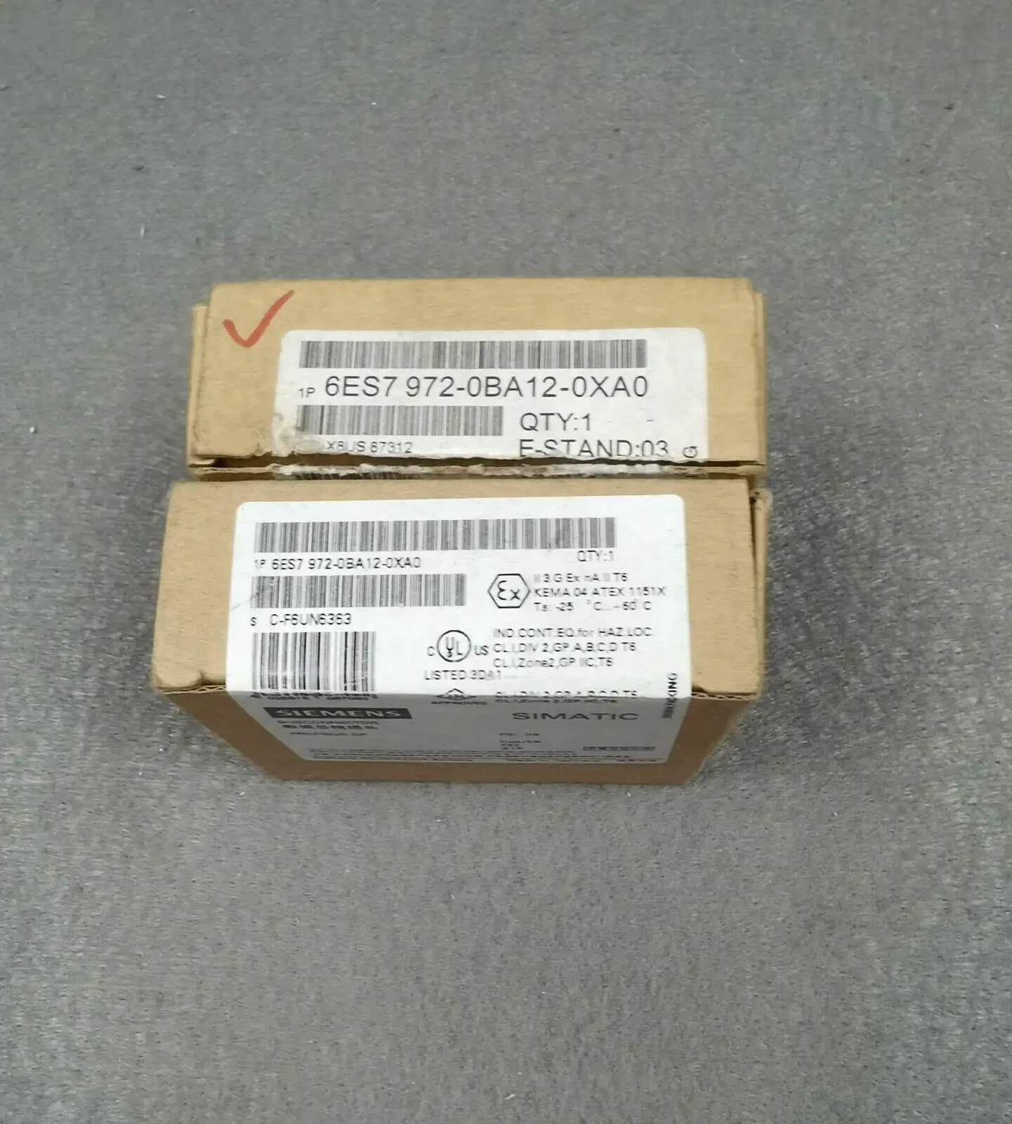 

1 шт. Новый 6ES7972-0BA12-0XA0 SIMATIC DP, автобусный разъем для PROFIBUS
