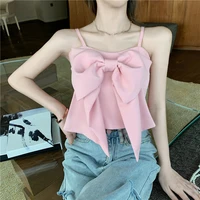2021 summer women halter sexy camisole top sweet off shoulder solid color sleeveless womens tanks tops sweet kawaii pink khaki