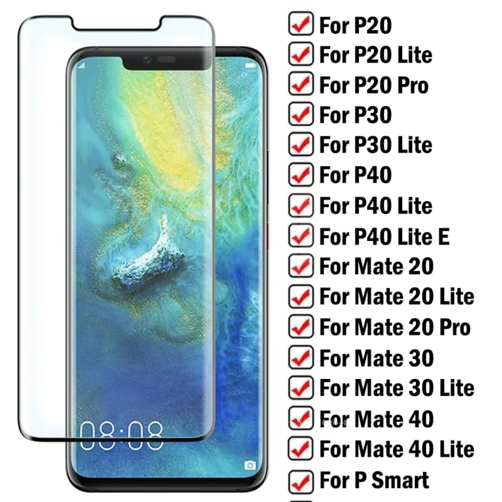 Закаленное стекло для Huawei P20 P30 P40 Lite P Smart Z 2019 Защита экрана Mate 40 30 20 защитная пленка