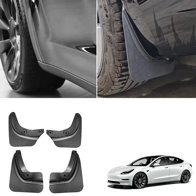

Car Front Rear Mud Flaps For Tesla Model 3 Mudflaps Splash Guards Mud Flap Mudguards Fender Car Fender Accessories