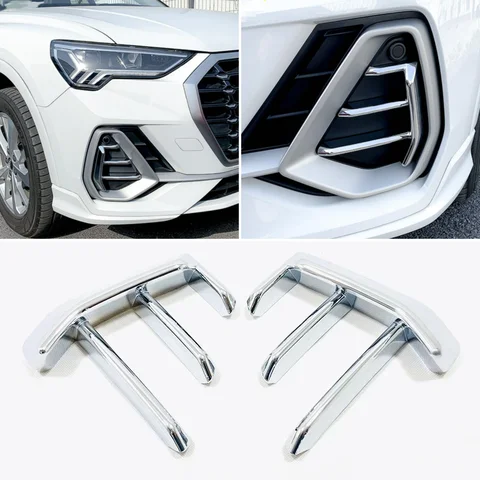 Внешние аксессуары для Audi Q3 F3 2019-2023, передние противотуманные фары, лампы, украшение для век, бровей, обшивка, Стайлинг