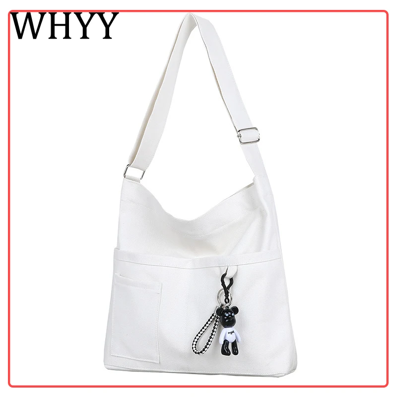 

WHYY Женская Холщовая Сумка через плечо, Женская Повседневная сумка, сумка-тоут, Большая вместительная хлопчатобумажная многоразовая станда...