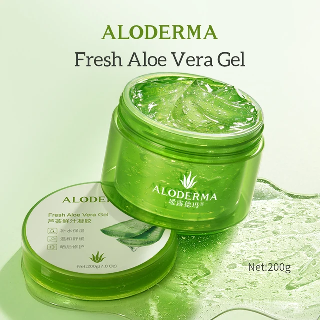 ALODERMA Organic Pure Aloe Vera Gel 25g,80g,114g,200g for Moisturizing Cream Sunburn Gel Sleeping Mask Soothing Lotion 6