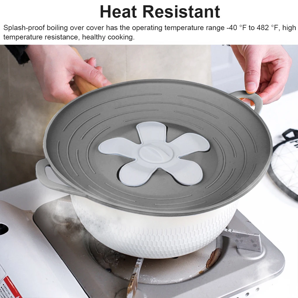 

Silicone Pot Lid Anti-Spill Stopper Pan Cover Flower Lid Spill Stopper Cover For Pot Pan Cooking Tools Kitchen Cookware Utensil