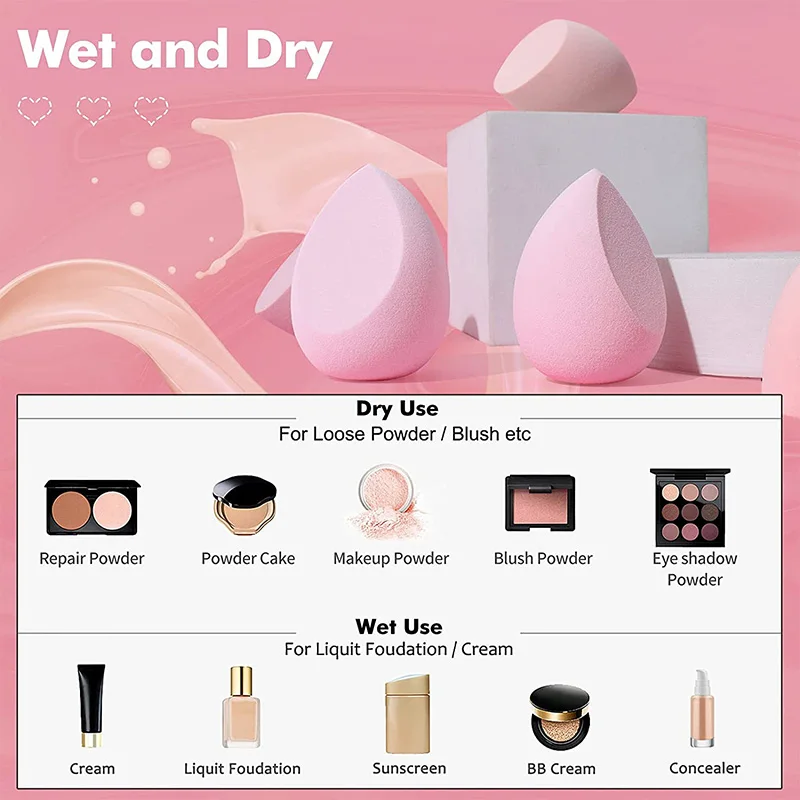 Косметическая пуховка для макияжа 4 шт./компл. оптовая продажа набор губок