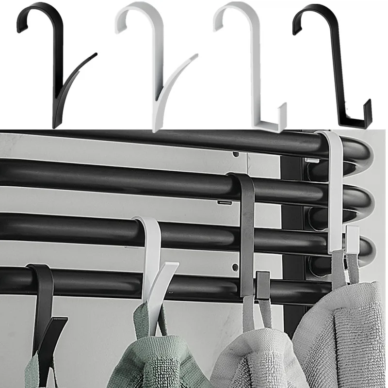 Бело-черный крючок для полотенец с подогревом вешалка кронштейн радиатора