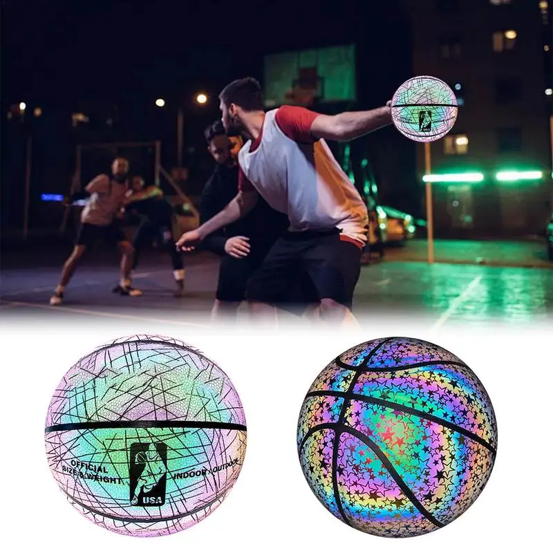 

Glow In The Dark Basketball - Light Up Basketball Glow Basketball Basketball Reflective Basketball Teen Boys Gift