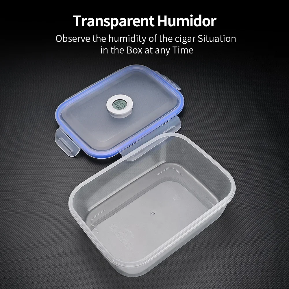 Чехол для сигар CIGARLOONG пластиковый прозрачный чехол хьюмидора 15-20 с увлажнителем