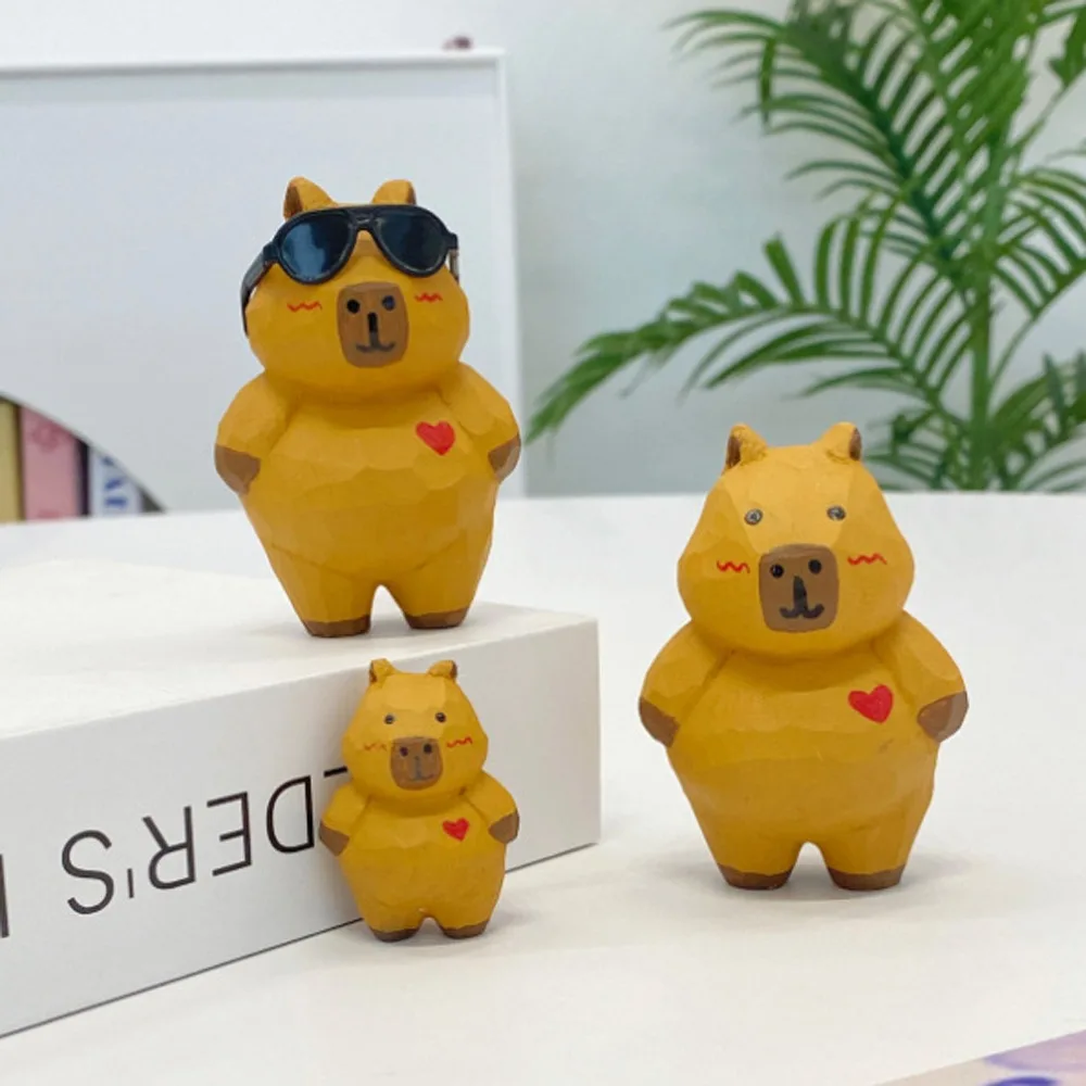 Брелок резьба капибара Украшение Фигурка ремесла животные украшение милая