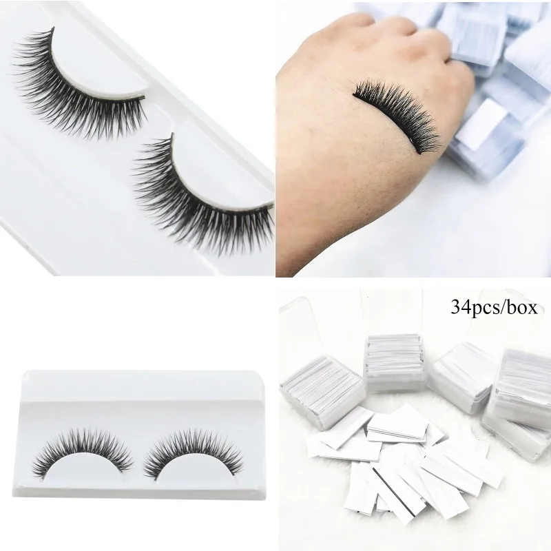 

1/3/5Pairs Eyelashes Handmade Mink Eyelash Eyeliner Beauty Makeup Natural Fake Eyelashes Faux Cils No Glue pestanas postizas