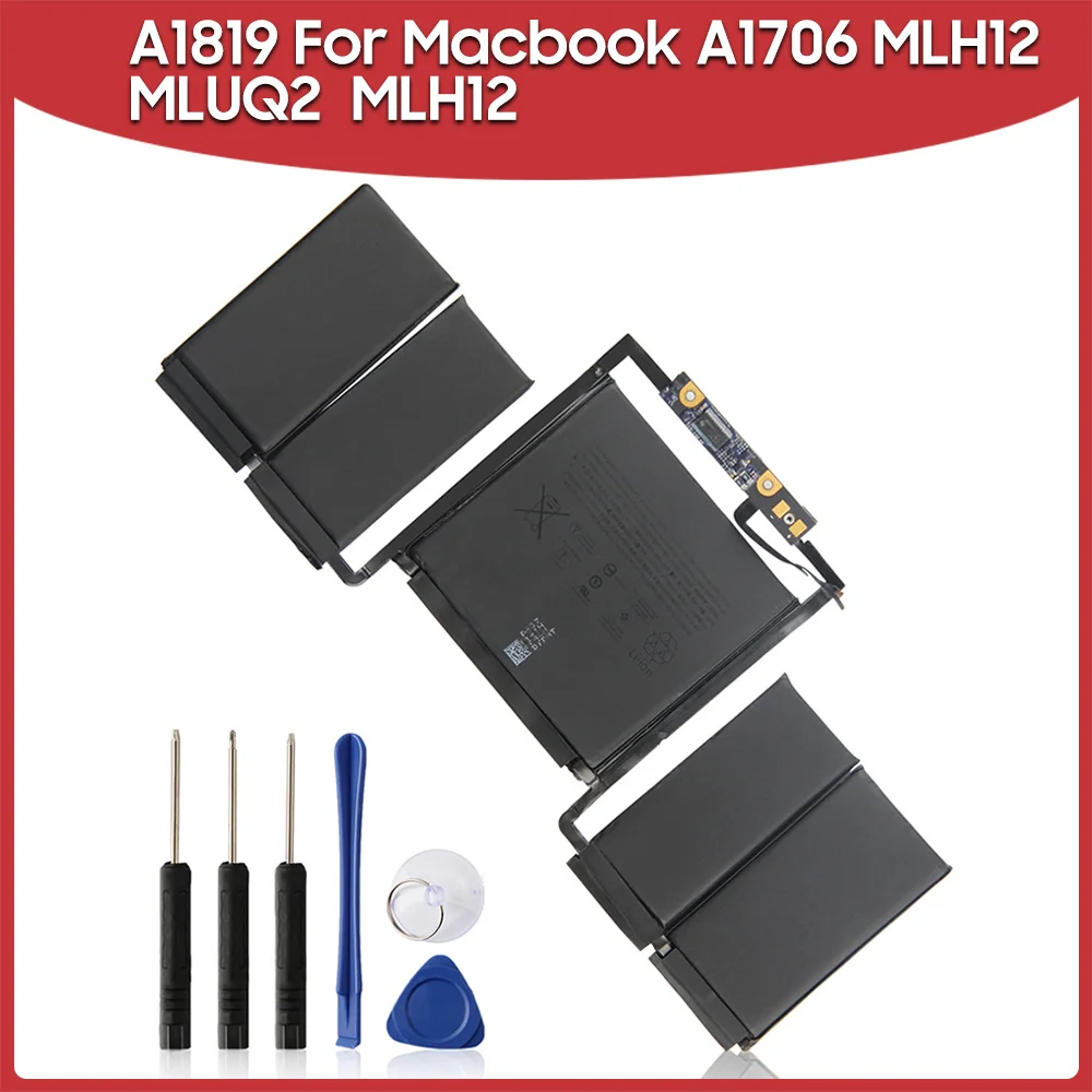 Original Replacement Battery 4314mAh A1819 For Macbook MLH12 MLUQ2 MLH12 A1713 Laptop Batteries