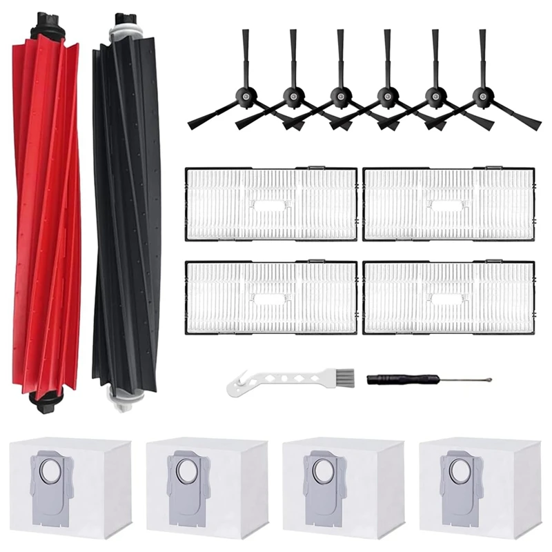 

Новый набор аксессуаров для робота-пылесоса Roborock S8 +/S8 Pro, сменные детали, Роликовые щетки, пылесборники