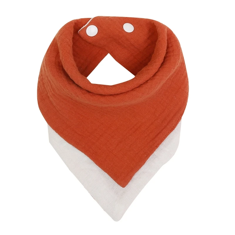 

Baby Feeding Drool Bib Saliva Towel Triangle Scarf Bandana Soft Cotton Muslin Crepe Bibs Snap Button Burp Cloth for Newborn Boys