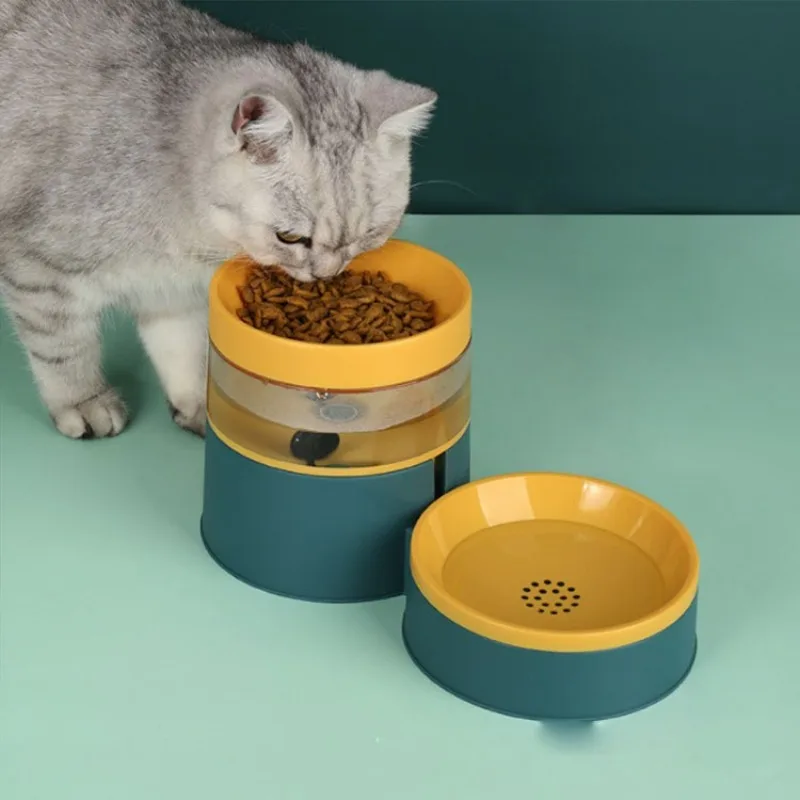 

Cat Bowl Double Bowl Protects Cervical Vertebra, Automatic Drinking Water, Food Bowl, Anti overturning Cat Food, Dog Rice Bowl,