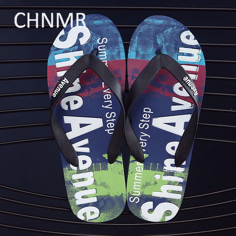 

CHNMR-S China Style Men's Flip Flops Original Brand Trends New Sports And Leisure Beach Designer Comfortable Funny