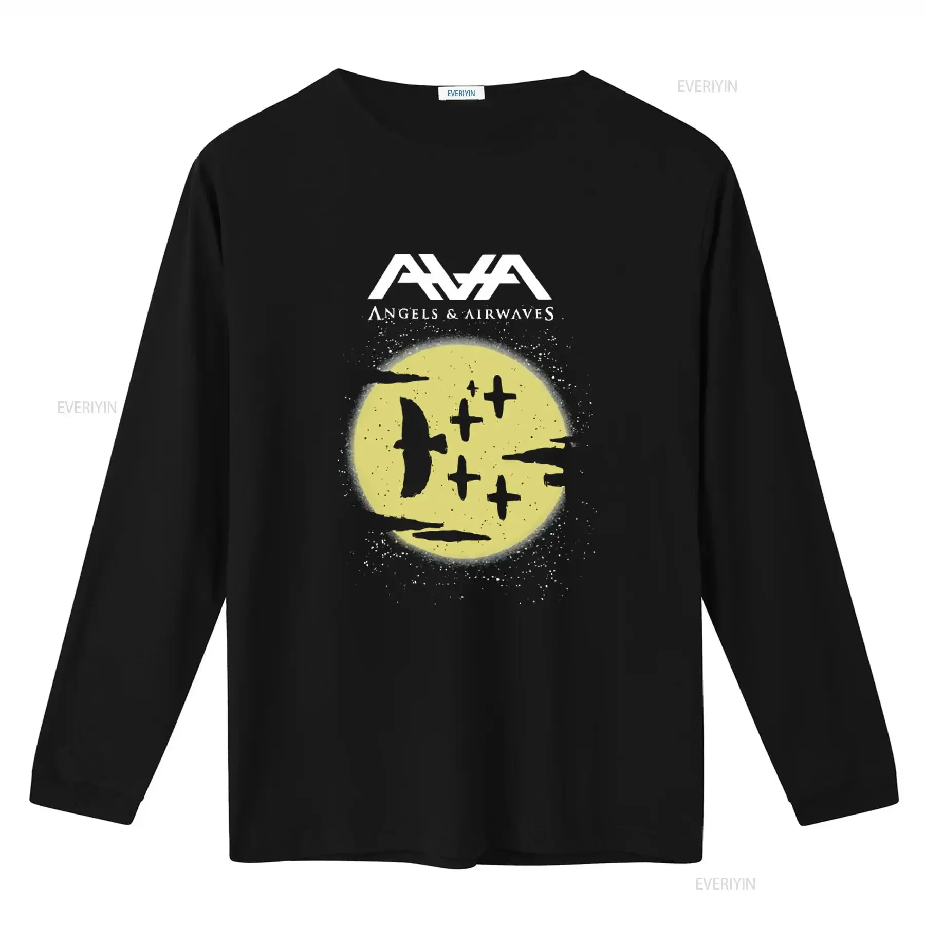 Фото Футболка Angels and Airwaves Tom Delonge, размер M, черно-желтая, AVA Long или S, винтажная, с эффектом потертости, эластичная, дышащая №2