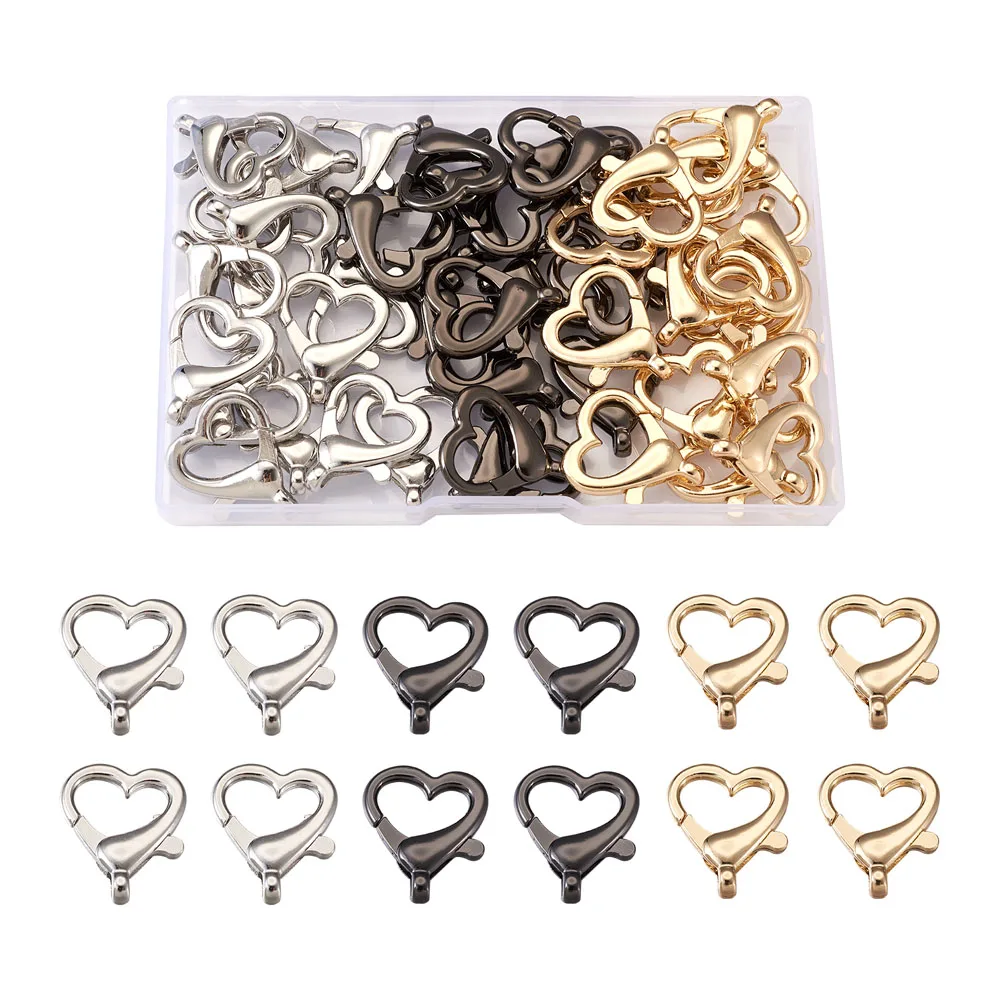 45pcs/box Alloy Lobster Claw Clasps Hooks For Necklace Findings Jewelry Making Accessories KeyChain Decorations 26x21.5x5.5mm