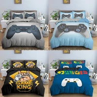 new gamepad queen size bedding set modern gamer duvet cover with pillowcase kids boys girls gift bed linen for bedroom decor