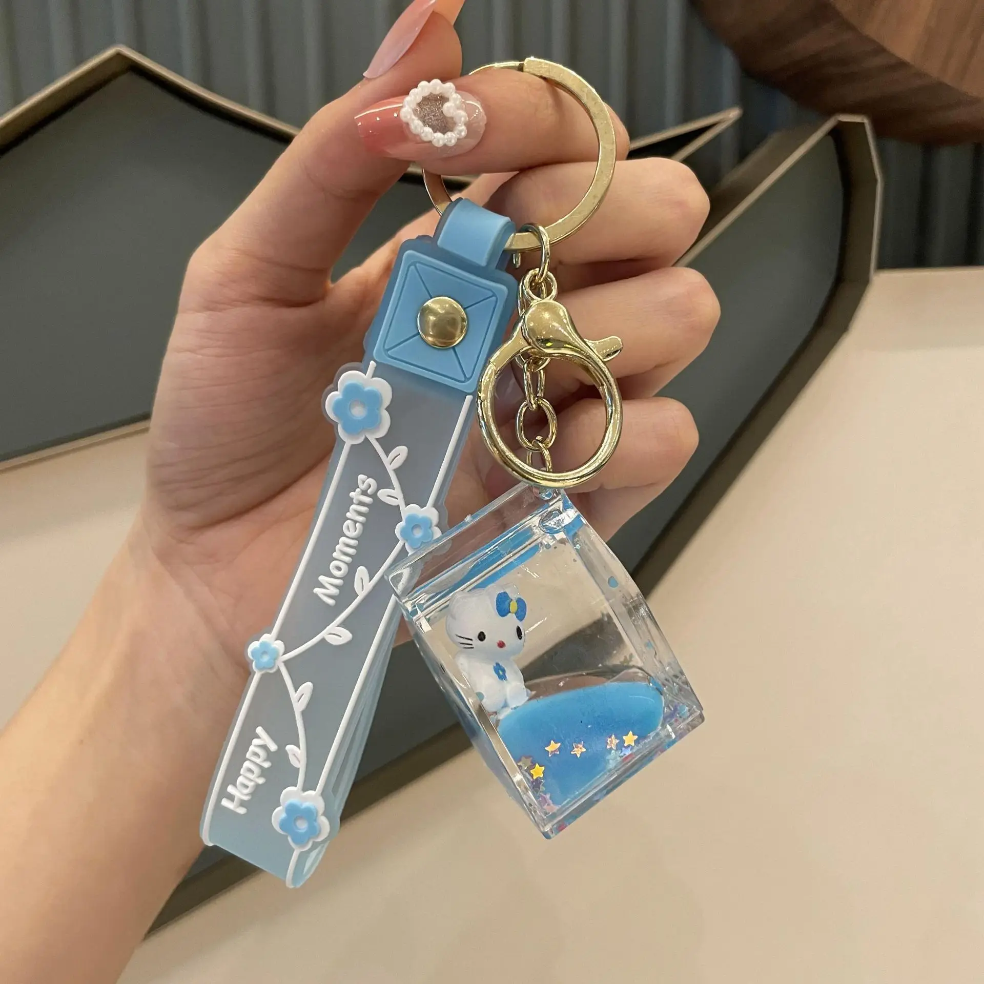 

Sanrio Hello Kitty Cute Kawaii Toys Cartoon Anime Three-Dimensional Acrylic Kt Cat Women's Bag Small Pendant Small Gift Present