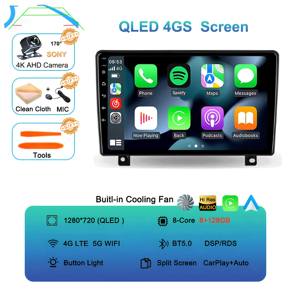 

Для Opel Astra H 2006-2014 Carplay Auto 4G + WIFI GPS Автомобильный радиоприемник Навигация Мультимедийный видеоплеер Стерео BT Android 15