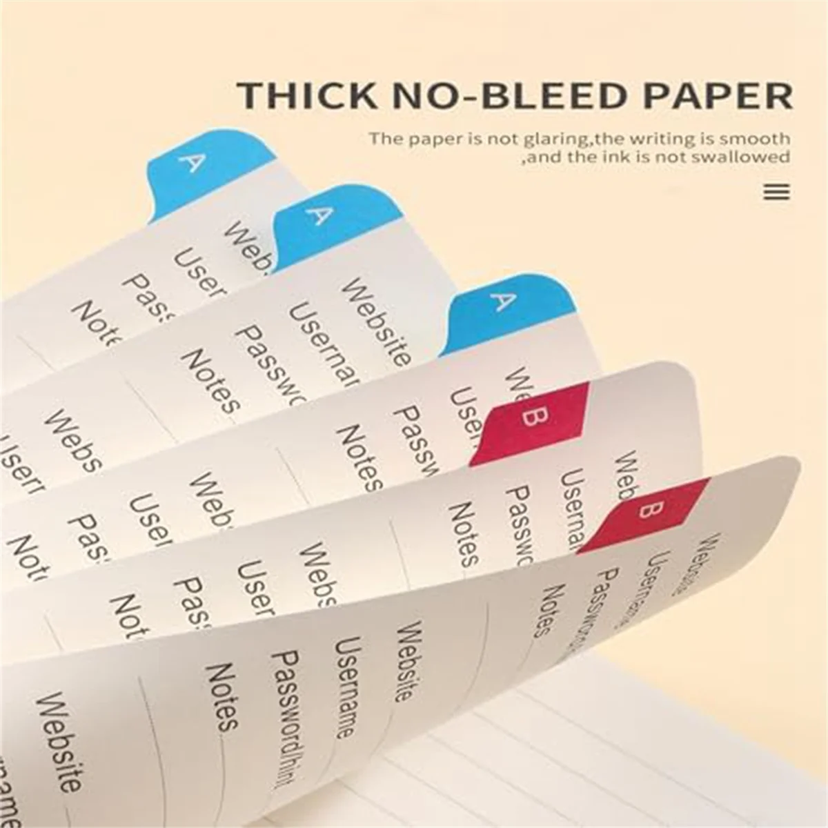 Книга Хранитель паролей с красочными алфавитическими вкладками и двумя