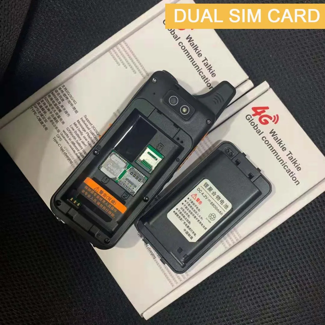 DC 4.2V Li-ion Type-C Fast Charging Battery For Dual Sim Card Zello Radio  Walkie Talkie Global Communication