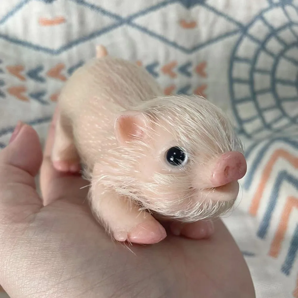 

5 "Full Body Silicone Piglet Doll, Lifelike and Cute Mini Regenerative Piglet, Newborn Sleeping Piglet, Bebe Regenerative Doll
