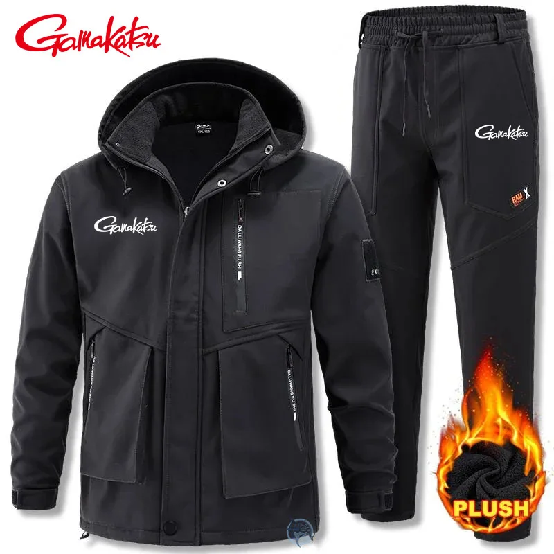 Новый зимний мужской костюм для рыбалки Gamakatsu с подкладкой утепленная